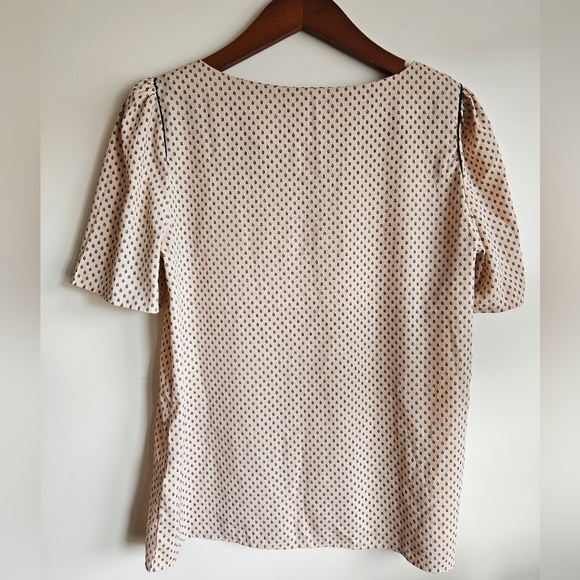 H&M | Cream Fitted Short Sleeve Blouse - Picture 7 of 7